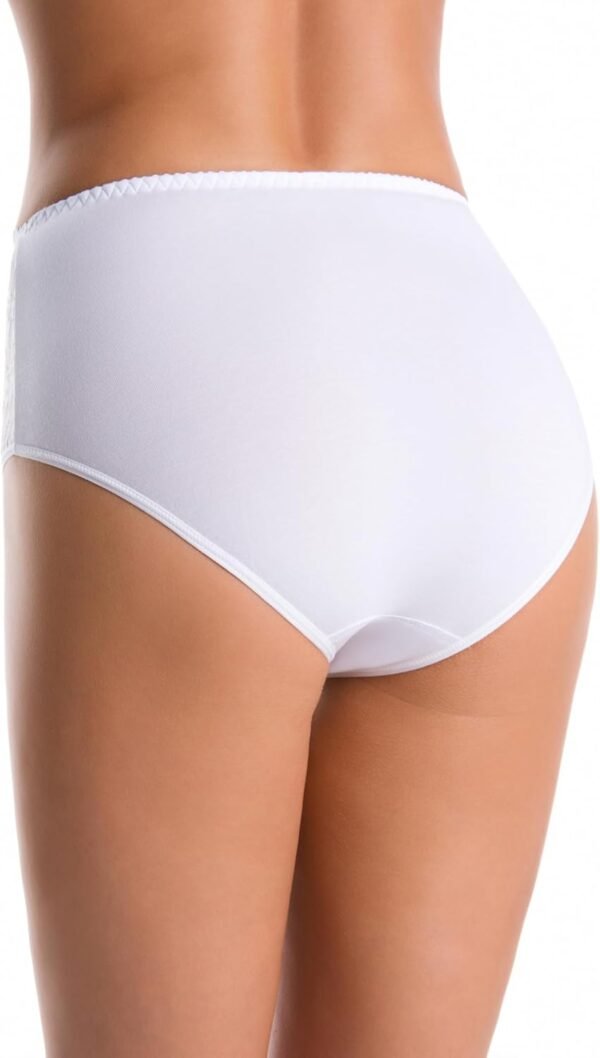 Teyli – Culotte Taille Haute en Coton avec Panneau en Dentelle à l’Avant, conçue pour Un Confort Optimal et Une Silhouette lissée. – Image 2