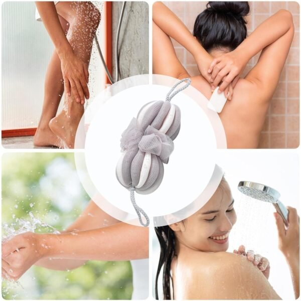 Luffe pour douche | exfoliant et éponge naturelle pour hygiène personnelle,Accessoires d'hygiène avec massage pour peau délicate pour hommes et femmes – Image 4