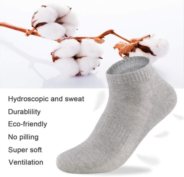 FALARY Chaussette Hommes Femme de Sport 10 Paires Chaussettes Basses Coton Soquette – Image 4
