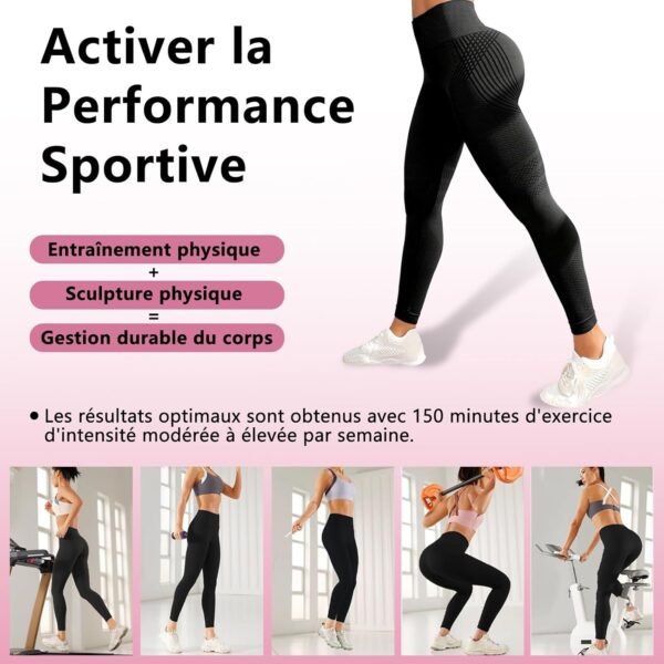Leggings Anti Cellulite 3D Femme Original, Legging Anti-Cellulite à Compression 3 D, Minceur Taille Haute sans Couture, Pantalon de Sport Yoga Fitness Push-Up Sculptant – Image 4