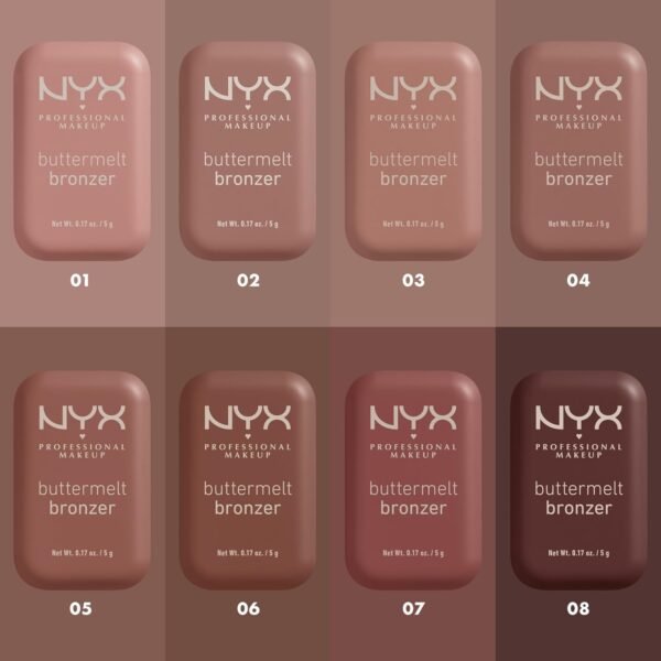 NYX PROFESSIONAL MAKEUP - Bronzeur Crème - Utilisation Corps et Visage - Buttermelt Bronzer, Teinte : Desserve Butta – Image 6