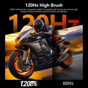 Alternative view of Gawfolk Moniteur incurvé 24,5 Pouces 120Hz avec Haut-Parleur, 3000R écran PC incurvé FHD 1080P, Blanc écran d'ordinateur avec Technologie Eye Care HDMI VGA, supporte VESA