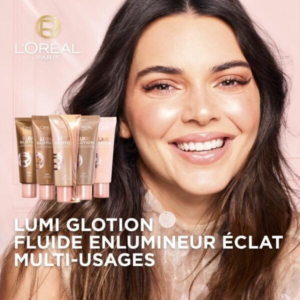 L'Oréal Paris - Fluide Enlumineur Éclat Multi-Usages - Illumine & Hydrate - Enrichi en Beurre de Karité - Lumi glotion - Teinte : 904 - 40 ml – Image 2
