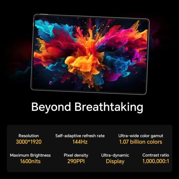 HONOR MAGICPAD 2 WiFi Tablette, 12Go 256Go Tablet, 12.3 Pouces 144Hz 3K OLED, Snapdragon 8s Gen 3, 8 Haut parleurs, 10050mAh Battery, Android 14, Google Service, Blanc – Image 3