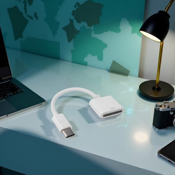 Wpppan Téléphone portable OTG 30 broches femelle vers USB 3.1 Type-C USB-C Sync Data Charge Adapter Cable Cell Phone OTG Adapters USB Cables Accessoires – Image 2