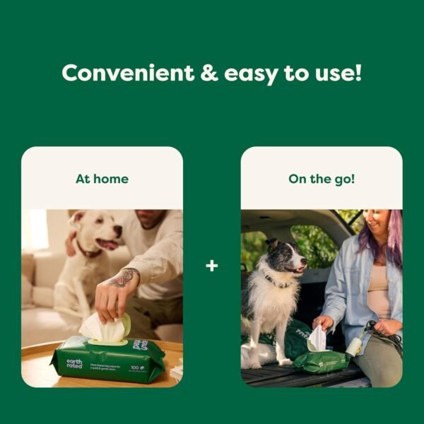 Earth Rated Lingettes hypoallergéniques pour Chiens, nettoyantes et Anti-odeurs, pour Pattes, Corps et arrière-Train, parfaites pour Chiots et Chiens Adultes, Parfum Lavande, 100 lingettes – Image 7