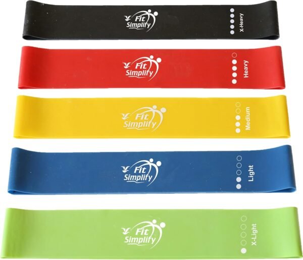 Fit Simplify Lot de 5 bandes de résistance avec guide d'instructions (français non garanti) et sac de transport – Image 2