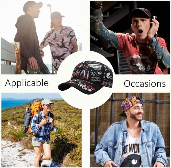 Casquettes de Baseball pour Homme et Femme 100% Coton de Sport décontractée Casquette de sécurité Style Baseball avec Coque Rigide en ABS Respirante – Image 2