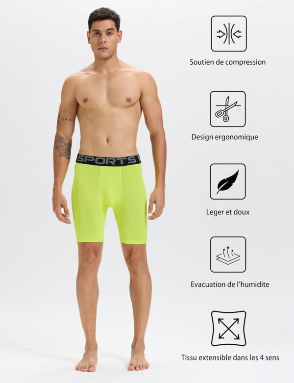 Shorts de Compression Ultra-Fins pour Hommes Collants de Course à Pied sous-vêtements de Sport Haute Performance Couche de Base en élasthanne – Image 2