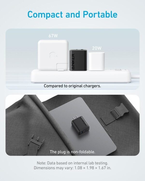 Anker Chargeur (20 W, 2 Ports, Lot de 2) avec 2 câbles USB-C – Image 5