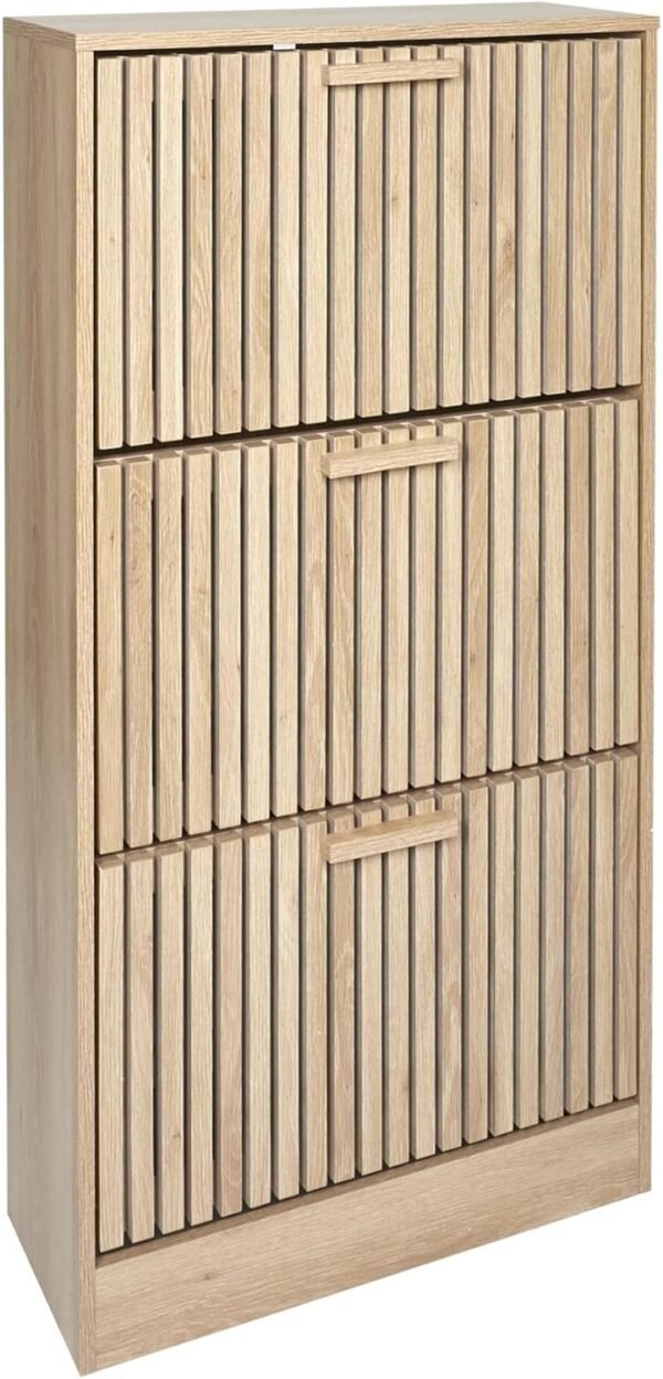 HOME DECO FACTORY - HD0206 - Meuble A Chaussure 3 Portes Klaus - Entrée, Salon