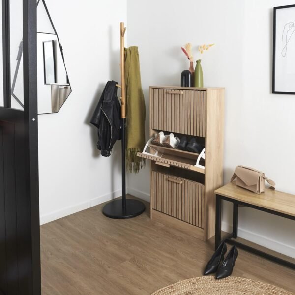 HOME DECO FACTORY - HD0206 - Meuble A Chaussure 3 Portes Klaus - Entrée, Salon – Image 2