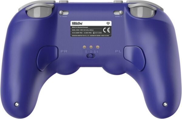 8BitDo Pro 3 Bluetooth Controller for Switch/Switch 2 – TMR Joysticks, Swappable ABXY Buttons, Pro Back Buttons, Charging Dock, Hall Effect Triggers, for Windows, Apple, SteamOS, Android - Purple – Image 4