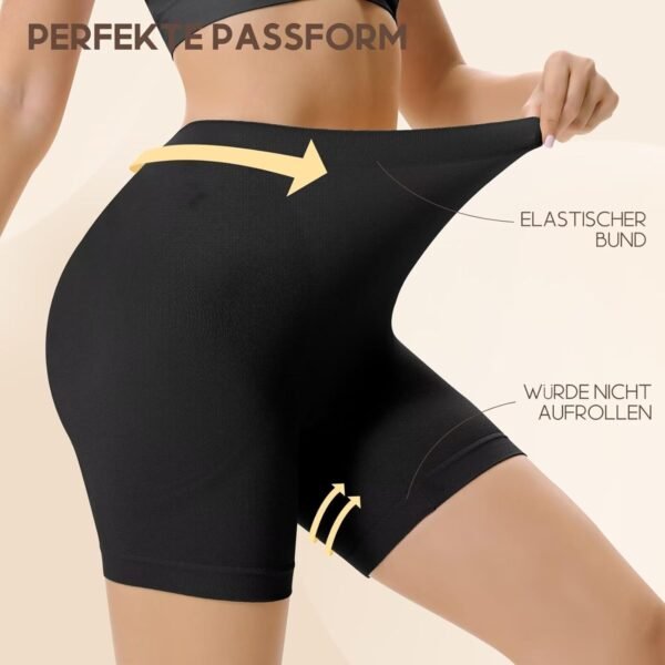 YouShow Lot de 3 Shorty Femme sous Jupe Douce Boxer Short Sécurité Legging Court sans Couture – Image 4