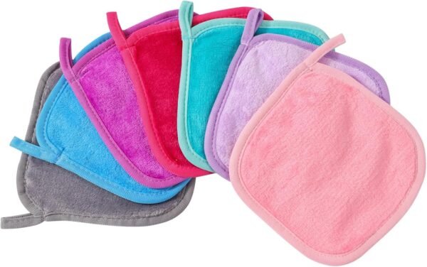 YIZITU Lot de 7 gants de toilette doux en flanelle pour l'hygiène personnelle - Serviettes en coton doux pour tous les âges - Lavable en machine – Image 9