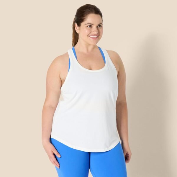 Amazon Essentials Débardeur de Yoga Léger à Encolure Dégagée et Dos Nageur, en Coton Doux Adapté aux Activités Physiques, Coupe Décontractée Femme – Image 6