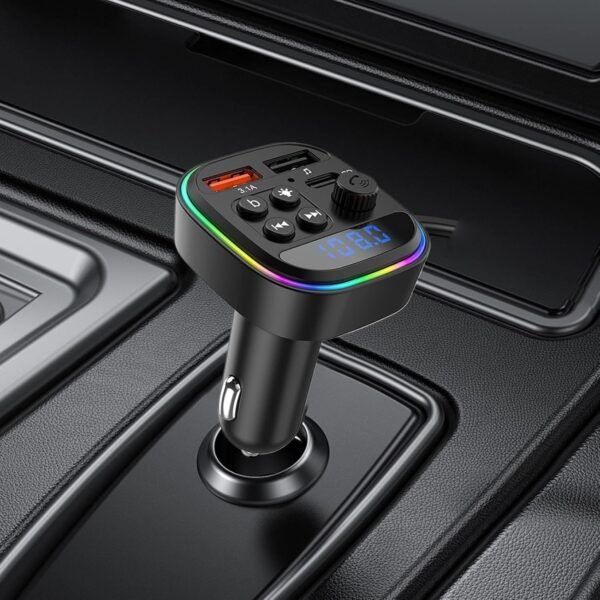 Émetteur FM Voiture | Adaptateur Radio Auto avec Lecteur Musique,Adaptateur Radio USB pour Camion, Camping-Car et Lecteur Audio MP3 – Image 2