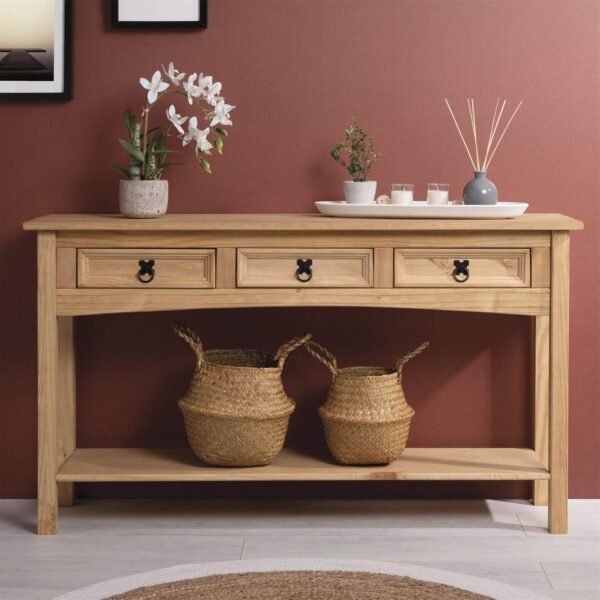 IDIMEX Console Meuble Salsa Table d'appoint en Bois, Meuble de Rangement Entrée ou Salon, avec 3 tiroirs, en pin Massif – Image 2