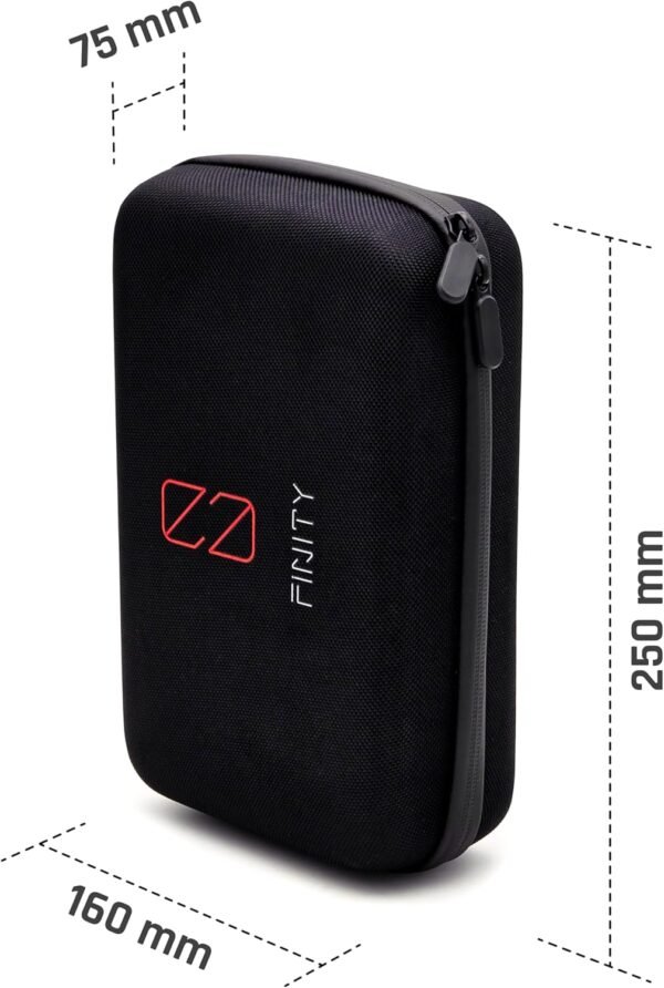 0-Finity® Étui Noir, Sac, Sac de Voyage - Housse de Rangement & Protection pour Électronique, Câbles USB, Powerbank, Cartes SD, Chargeurs, SSD & HDD – Image 2