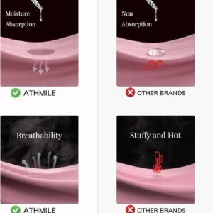 Alternative view of ATHMILE T-shirt surdimensionné pour femme, coupe ample, col rond, manches courtes, chemisier d'été décontracté, t-shirt basique Y2K 2023, Vêtements, noir, Taille M