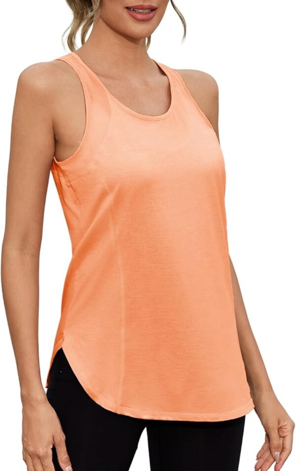 Gyabnw Débardeur de Sport Femme Léger et Confortable Tee Shirt sans Manches Yoga T-Shirt Fitness Respirant et à Séchage Rapide
