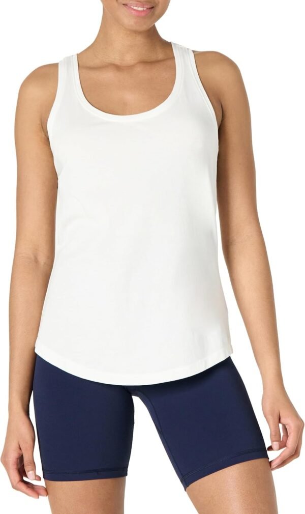 Amazon Essentials Débardeur de Yoga Léger à Encolure Dégagée et Dos Nageur, en Coton Doux Adapté aux Activités Physiques, Coupe Décontractée Femme