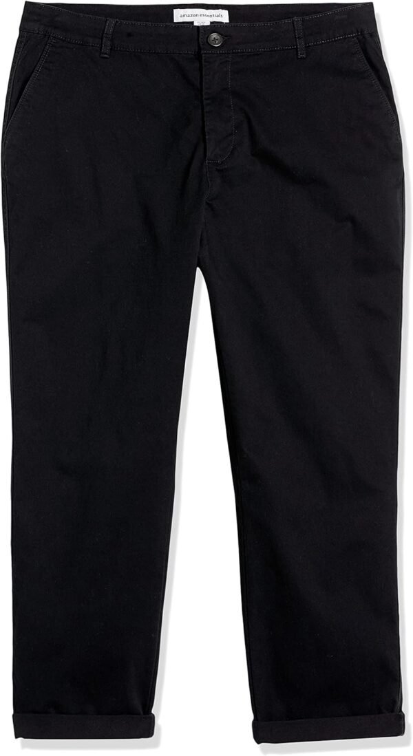 Amazon Essentials Pantalon Chino Habillé, Taille Mi-Haute, Coupe Ajustée et Extensible, Jambes Fuselées (Disponible en Grandes Tailles) Femme – Image 8