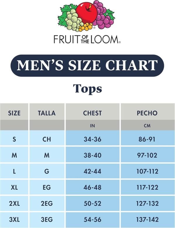 Fruit of the Loom Shirt Stay Tucked Crew pour Homme (Lot de 6) – Image 7