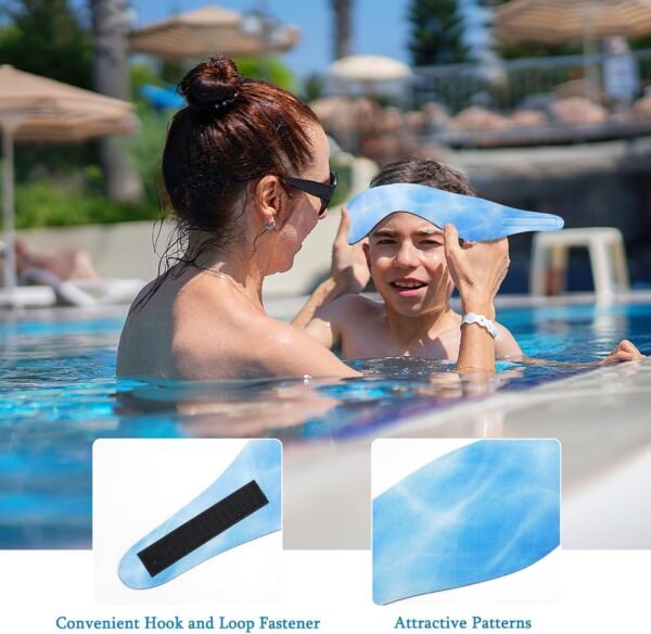 HeySplash Bandeau de Natation, Bandeau Cheveux en Néoprène Imperméable de Haute Élasticité, Serre-tête avec Le Motif Vivant pour La Natation et Le Surf – Image 5