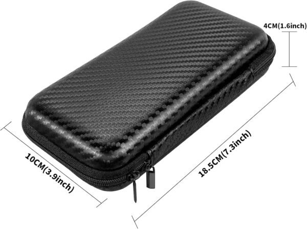 ACOCOBUY Organisateur Accessoires Électroniques, Etui pour Disque Dur Externe 2,5" Pochette Voyage Portable Résistant Aux Chocs Étui de Transport Organiseur de EVA Sac Power Bank Étui Sac Fibre Noir – Image 3