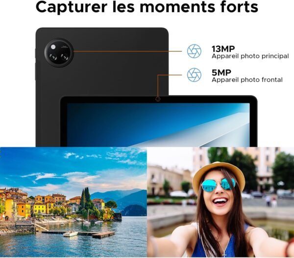 DOOGEE Tab A9 Pro+ Tablette Android 15, Tablette 11 Pouces, 30GB RAM+128GB ROM/TF 2TB, Batterie 8580mAh, Octa-Core T7200 90Hz,13MP Caméra, Tablette Tactile Widevine L1/5G WiFi/OTG/Face ID – Image 8