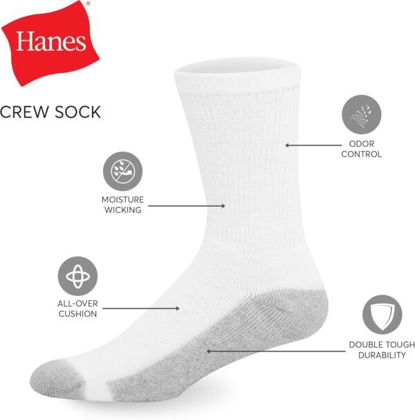 Hanes Cushion Crew Chaussettes pour homme – Image 2