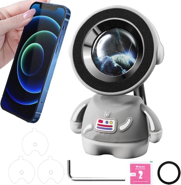 Support Magnétique pour Téléphone en Voiture,Fixation Auto pour Smartphone avec Rotation 360° | Rotation 360° Design Astronaute Support Stable Compatible avec la Majorité des Smartphones Accessoires – Image 9