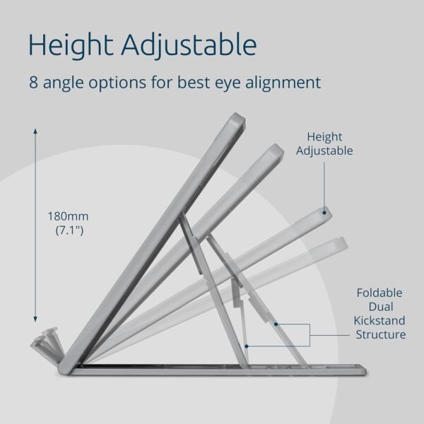 Kensington Rehausseur - Easy Riser Small 2.0 avec SmartFit, Ergonomique et Refroidissant, Pour Ordinateurs Portables, Tablettes, Ultrabooks, ChromeBooks et SurfaceBooks jusqu'à 14" (K50421EU) – Image 3