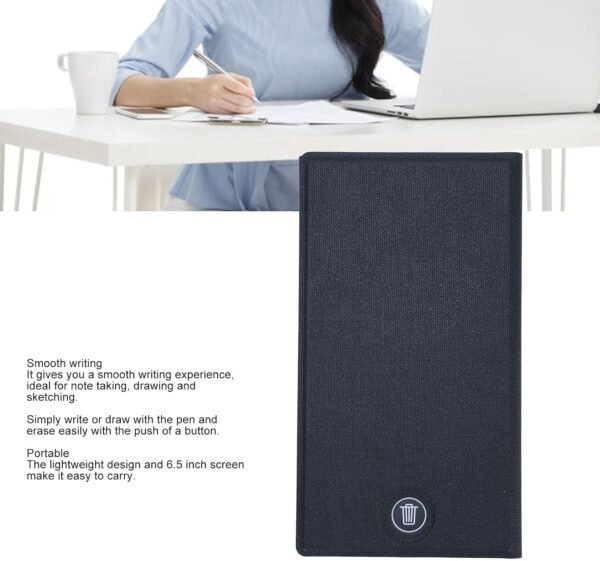 Tablette D'écriture LCD pour Adulte, Mini Planche à Dessin Plein écran de 6,5 Pouces, Bloc-Notes Numérique Réutilisable, Utilisation Portable pour l'enseignement au Bureau, – Image 2