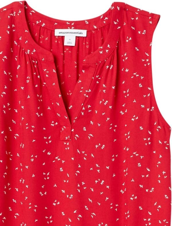 Amazon Essentials Chemise Tissée sans Manches à Col en V Femme – Image 6