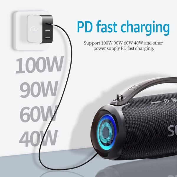 DSD TECH MagicConn SH-CP09A Câble d'alimentation USB Type C PD vers DC(55x25)-9V – Image 4