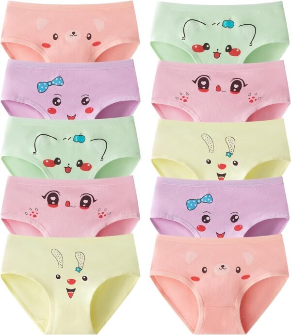 Domee Culotte Coton sous-Vêtement Slip Confort Fille Lot de 10 – Image 2