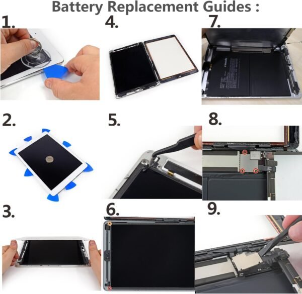 Swark A1484 Batterie pour Netbook, iPad, Tablette, Apple iPad 5, Air, Mini Air, A1474, A1475, MD785LL/A, MD786LL/A comme 6712-6700, A1484 avec Outils – Image 5
