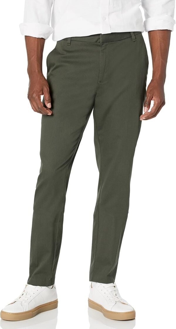 Amazon Essentials Pantalon Chino Extensible à Coupe ajustée et Infroissable, sans Pinces Homme