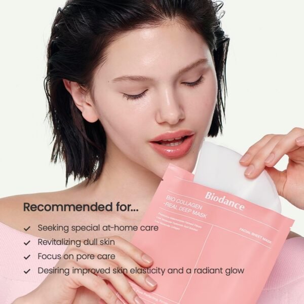 Biodance Bio-Collagen Real Deep Mask Pack de 4 - Masques visage, masque visage, masque visage femme, masque visage, resserrement des pores, traitement des rides – Image 9