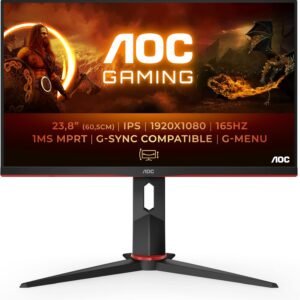 Alternative view of AOC Gaming 24G2SP Écran FHD 24" 165 Hz, 1 ms, FreeSync Premium (1920 x 1080, VGA, HDMI, DisplayPort) Noir/Rouge
