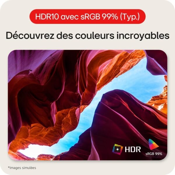 LG UltraWide™ 34WR50QK-B Ecran PC Ultra Large 34" - Dalle VA résolution QHD (3440 x 1440), 5ms GtG 100Hz, HDR 10, sRGB 90% (CIE1931), inclinable, Mode Portrait – Image 4
