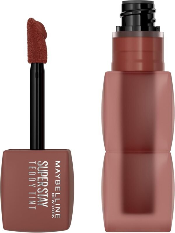 Maybelline New York - Blush à Lèvres Teddy Tint - Effet Mat Fondu - Tenue Longue Durée - Teinte : Mascara Tear (20) - Contenance : 5 ml