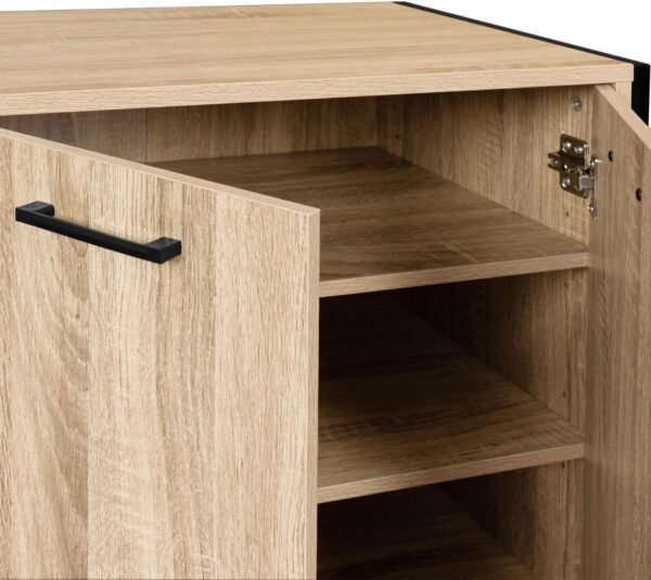 IDMarket - Armoire à chaussures 18 paires LUIS 2 portes design industriel – Image 6