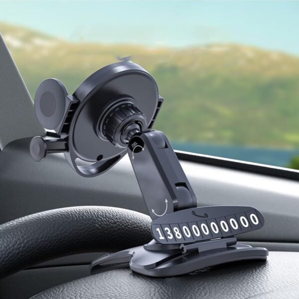 Générique Porte-Téléphone pour Tableau De Bord - Support de Téléphone Portable,Support Pliable Rotatif 360 Degrés pour Hommes et Femmes Voyage Sécurité Routière Véhicule Auto Camion – Image 2