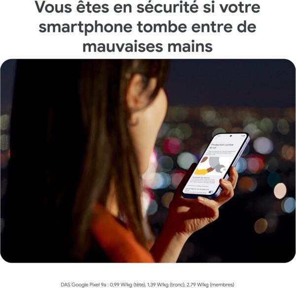 Google Pixel 9a – Smartphone Android débloqué avec Appareil Photo IA, Batterie Longue durée et sécurité Robuste – Noir Volcanique, 128GB – Image 5