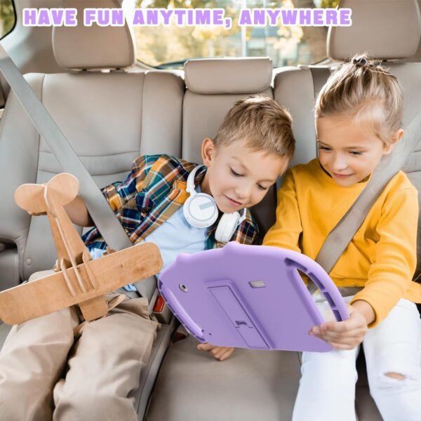 Ascrecem Tablette Educative Enfant 7 Pouces Android Tablette Enfants avec WiFi 6 Bluetooth Quad Core 2 Go RAM 32 Go ROM Tablet Bebe avec Contrôle Parental Jeux Éducatifs Étui Antichoc Youtube (Violet) – Image 6