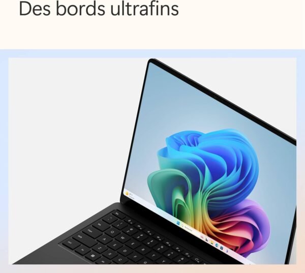 Microsoft Surface Laptop | Copilot+ PC | Ecran Tactile 15” | Snapdragon® X Elite | 16Go RAM | SSD 512Go| Dernier Modèle, 7ème Edition | Noir – Image 4