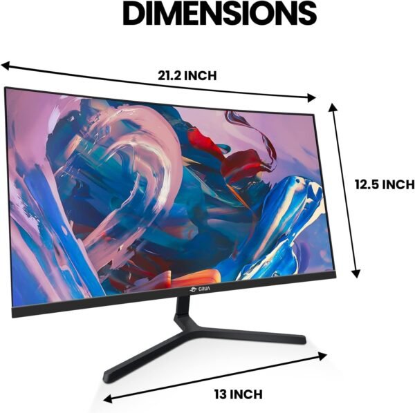 CRUA 24" 100 Hz Moniteur de Jeu incurvé de, Full HD 1080p 2800R sans Cadre, GTG 1 ms avec FreeSync, Faible Flou de Mouvement, Soin des Yeux, VESA, HDM“ – Image 5